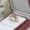 Classic Three in One Ring High Quality Designer Women Ring Lady 925 Sliver Engagement Ring Luxury Jewelry Set Bracelet Valentine Gift With Box