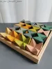 Tri nidification empilage jouets Montessori jouets construction en bois empilage blocs de papillon pour enfants jeu éducatif Q231218