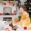 Ensembles de vaisselle Toyandona Bol à bonbons de Noël Panier de rangement de Noël Porte-cadeau Table Top Snack Display Maison de vacances