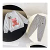 Autumn And Winter Childrens Suits Boys Girls Long Sleeve Warm Hoodie Pants Two Sets Of High-End Tren Wear Size 90-150Cm Drop Deliver Dhqav