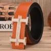 Designer Belts Men Genuine Leather Belt Letter H Smooth Buckle business Casual Luxury Belt with original box Christmas gifts