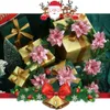 Nowe zabawki świąteczne dostarczenia 12PCS Glitter Artificial Flowers Christmas z klipsami łodygi ozdoby na drzewie na ślubne przyjęcia Dekoracja wieńca 5in kwiat