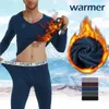 Herr termiska underkläder vinterlånga johns hålla varma toppar byxor set tjocka kläder bekväma termo mens uppsättningar