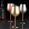 Mugs 500ml Easy Clean Champagne Cocktail el Juice Wine Glasses Anniversary Party Gift Stainless Steel Goblet Kitchen Drinkware 231218