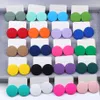 Nieuwe Ronde Spray Paint Stud Oorbellen Voor Vrouwen Eenvoudige Mode Acryl Snoep Kleur Oor Sieraden Koreaanse Daught Accessories219a