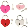 Door Locks 7 Colors Heart Shaped Concentric Lock Metal Mitcolor Key Padlock Gym Toolkit Package Door Locks Building Supplies Drop Deli Dhw2M