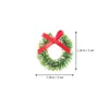 Decorative Flowers 30 Pcs Christmas Mini Wreath Greenery Decor Miniature Wreaths Hanging Decoration Toy Room Ornament Sisal Silk Garland