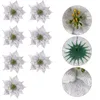 Decorative Flowers Poinsettia Floral Picks Artificial Artificiales Para PE