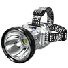 Headlamps Outdoor Head-mount Headlight Waterproof LED Head with USB Interface for