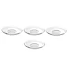 Cups Saucers 4 Pcs Coffee Glass Saucer Kitchen Tableware Household Tea Plates Decorative Snack Storage Dishes Round