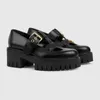 Luxe Loafers Designer Damesschoenen Casual Platform Feestschoen met lage hak Goudkleurige hardware Enkelgespsluiting Sneakers Nieuwe topspiegelkwaliteit Schoenen