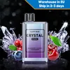 HAPP Crystal Bar 6k 6000 Puffs Vape jetable 10 saveurs de fruits grande capacité 12 ml liquide 1500 mAh batterie E cigarette navire de l'UE livraison rapide