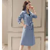 Women's Trench Coats 2023 Spring Autumn Jacket Women Fashion Temperament Long Windbreaker Coat Female Double-Breasted Outerwear Ladies Tops