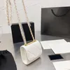 Damen Mini Waschtisch mit klassischen Klappenbeuteln Lady Girls Kosmetikkoffer Handtaschen mit gesteppten goldenen Kette Cross Body Rumpf Lambskin Trendy Top Leder Griff Totes Matelasse