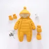 Pagliaccetti giacca invernale per bambini più velluto per bambina Pagliaccetti a prova di neve in piumino di cotone per neonati Pagliaccetto neonato tuta per bambini vestiti per bambiniL231114