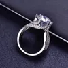 Nuovo anello da 5 carati Big Diamond Iii Love Imitazione Moissanite a tre file con linea di diamanti completa di alta qualità