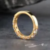 Bandringar vattentätt icke-fade rostfritt stål lyxiga zirkonringar för kvinnor lovar CZ Crystal Finger Ring Engagement Wedding Jewelry 231218