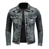 Vestes pour hommes Printemps Automne Denim Veste Hommes Tendance Revers Manteau Mode Stretch Biker 4XL