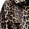 Dames Trenchcoats 2023 Lente/Herfst Luipaardprint Knielange Kantoor Dame Mode Slanke Windjack Met Lange Mouwen