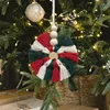 Decorative Flowers Macrame Christmas Wreath Hand Woven Pendant Decorations For Home School Office Apartment Gifts Family And Friends