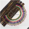 Pendant Necklaces African Tribal New Fashion Choker Necklaces Colorf Acrylic Bead Bohemian Resin Tassels Necklace Pendant Drop Deliver Dhhm2
