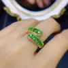 Anéis de cluster jóias 925 prata luz luxo anel diário desgaste 3/3mm natural esmeralda esterlina pedra preciosa