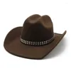 Berets Herrenhüte Western Cowboyhut Cowgirl Country Jazz Reiten 2023 Panama Fedora Caps Luxus