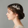 Hair Clips Wedding Pearls Comb Bride Accessories Headpiece Golden Leaves Headdresses For Women Trendy Decoration Jewel