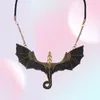 Punk rétro gothique bijoux Antique noir or Dragon pendentif collier Vintage ptérosaure charme collier femmes homme cadeau Drop Ship15945578899