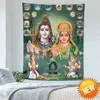 2022 Indian God Thailand Religion Shiva Ganesha Parvati Buddhism Meditation Mats Mattan Mandala Hippe Tapestry Wall Hanging HoMe Decoration