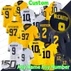 CUSTOM Michigan 9 J.J. McCarthy College Football Trikot Woodson 2 Corum McNamara 10 Tom Brady 4 Jim Harbaugh 5 Jabrill Peppers Aidan Hutchin