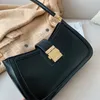 Evening Bags LEFTSIDE Shoulder For Women Solid Color PU Leather 2023 Trend Lock Handbags Small Purse Hand Lady Designer Zipper Clutch 231218