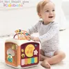 Sorting Nesting Stacking toys Baby Activity Cube Toddler Toys 7 in 1 Educational Shape Sorter Musical Toy Bead Maze Counting Discovery For Kids Learning Q231219