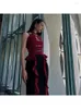 Женские майки, винтажный готический топ для девочек с подвесным шейным ремнем, небольшой жилет 2024, усовершенствованный модный топ в китайском стиле Y2K, осенний топ в стиле ретро