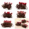 Acessórios para o cabelo de estilo chinês Crianças peruca Curly Hairpin Princesa Clipe de arco vermelho hanfu toucado ano Barrettes maquiagem