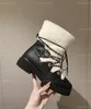 Luxury Lace-Up Chain Platform Chunky Boot Snow Boots Women Winter Warm Western Boot Fur Ladies Outdoor Leisure Shoe Designer Ankle Black White Chelsea Boot with box