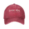 Ball Caps 404 Error Coding Baseball Retro Distressed Washed Geek Programmer It Headwear For Men Women Outdoor Activities Hats Cap