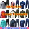 22/23/24 Kids Barcelonas Half Zipper Jacket 2023 Fotbollsutbildningsträning Män fotboll Chandal Futbol Ansu Fati Memphis Chandal Jogging Surtetement Jerseys