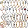 Cluster Rings 925 Sterling Silver Classic Multiple Styles And Colors Ring Exquisite Couple Ladies Light Luxury Charm Jewelry Gift