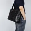 Briefcases LANSPACE Men's Leather Briefcase Brand High Quality Cow Business Handbag Top Laptop Bag