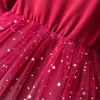 Girl's jurken meisjes winterjurk kinderen feest prom prinses jurken kinderen kinderen lange mouwen pailletten nieuwjaar kleding meisjes casual vestidos 3-8 jaar