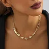 Collier ras du cou créatif rétro irrégulier pour femmes, bijoux asymétriques tendance, vente en gros, vente directe