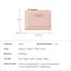 Wallets PU Leather Short Wallet Luxury Large Capacity Solid Color Coin Purse Mini Money Bag Woman