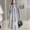 Women's Fur Fashionable Retro Imitation Mink Coat 2023 Winter Versatile Slimming Mid Length Knee Outwear