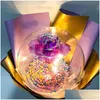 Feestdecoratie Feest Home Decor Valentijnsdag Kerst Bobo Bal Kleur Gouden Bloem Roos Led Light Emitting Decoratie Drop Deliv Dhm0T