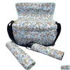 Borsa per pannolini Impermeabile Mamma Baby Cerniera Marrone Plaid Stampa Zaino di vendita Messenger Pile Tote Moda Set di tre pezzi Consegna di goccia Dhwf5