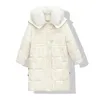 Veste d'hiver en duvet de canard blanc pour femme, doudoune mi-longue épaisse à grand col, tenue pour meilleur ami, nouvelle version coréenne