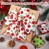 New Christmas Toy Supplies Christmas Dot Ribbons Xmas Glitter Wired Ribbons Multi Dots Ribbon Fabric Decorative Ribbons for DIY Crafts Bows Gift Wrapping