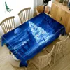 Bordduk Rektangulär matbord Tyg julafton Blue Year Home Party Anti Fouling Wedding Decoration Tabelduk 231214