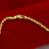 ed Chain Solid 18k Yellow Gold Filled Rope Chain For Women Men 18 inches293r